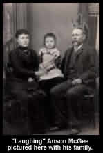 Laughing Anson McGee pictured here with his family.
